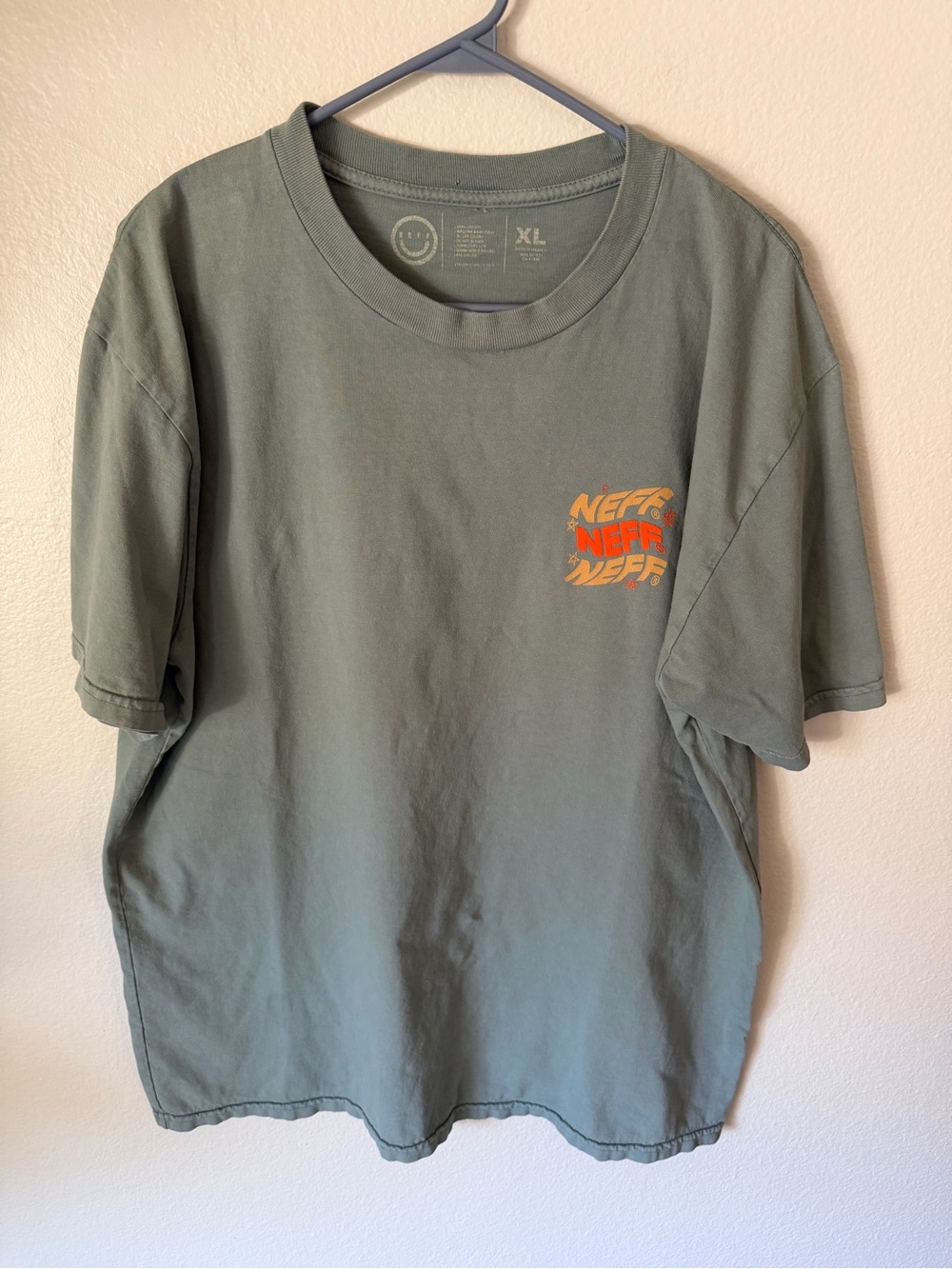 Neff Olive Green Crewneck Tee - Picture 2 of 4